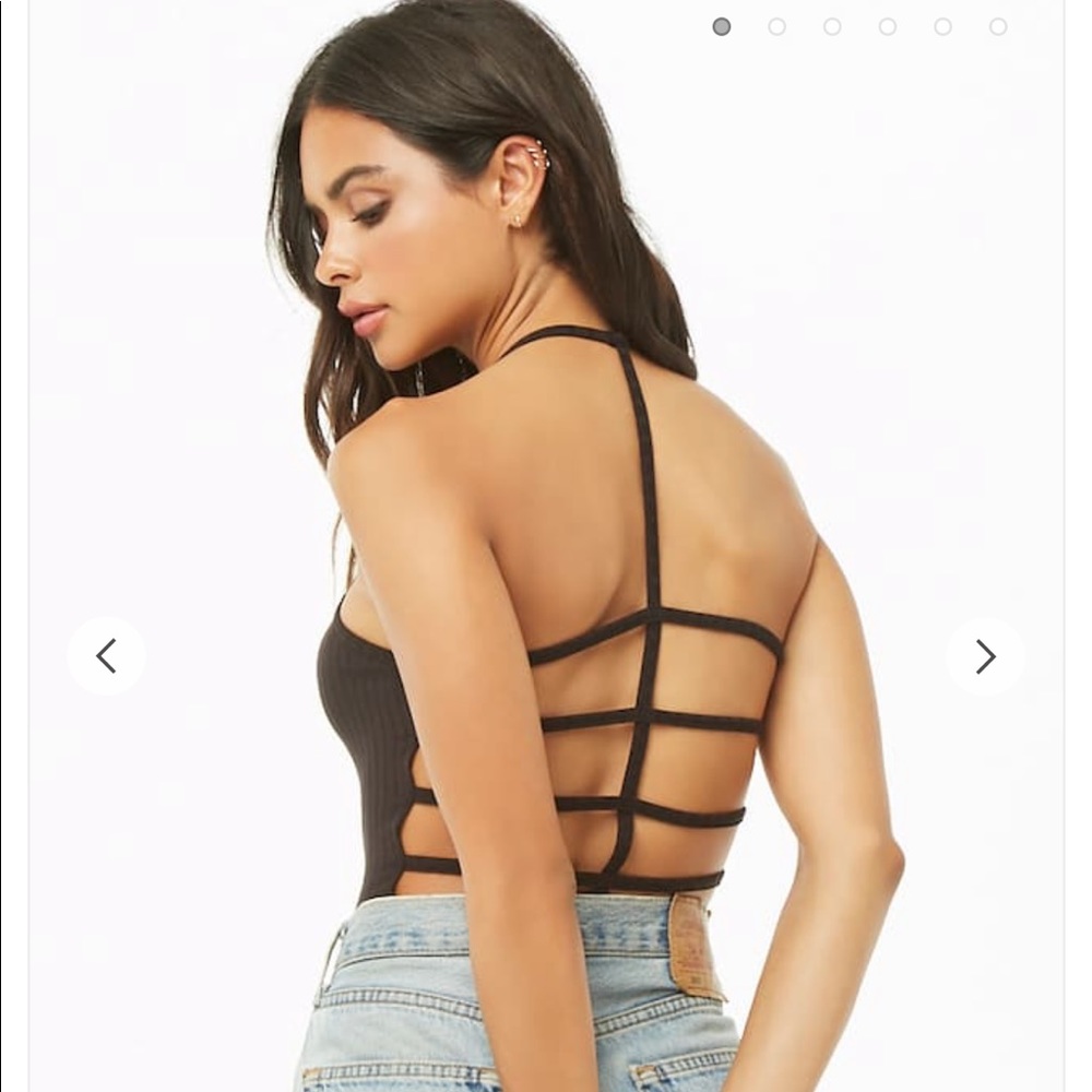 Black Ladder-back bodysuit